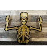 Halloween Skeleton Die-Cut w/ Jointed Arms Two Sided Retail Countertop D... - £14.64 GBP