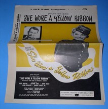 She Wore A Yellow Ribbon Sheet Music Vintage 1940 Regent Music Multi Arr... - £39.86 GBP
