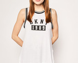 DKNY Womens Logo YI3022404 Tank Top Black White XL - £34.51 GBP