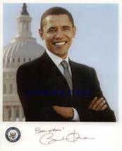 US PRESIDENT BARACK OBAMA SIGNED AUTOGRAPH 8X10 RP MEDIA PHOTO USA - $17.99