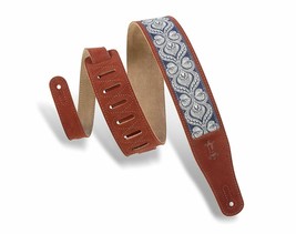 Levy&#39;s - MSJ26-RST - 2 1/2&quot; Suede Leather Guitar Strap W/ Suede Leather ... - £48.03 GBP