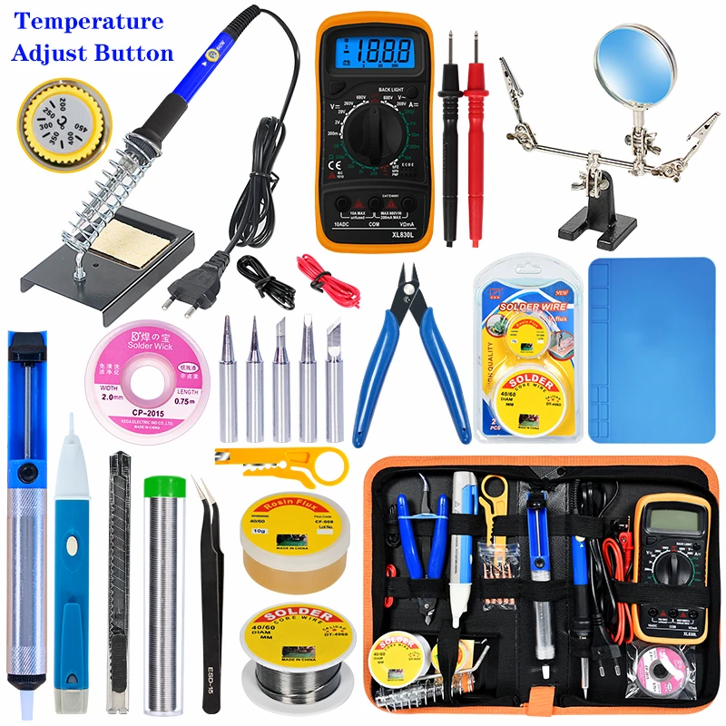 Soldering  kit 110V 220V 80W adjustable temperature Soldering  kit With ESD Heat - £131.37 GBP