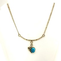 Vtg Sign Keith James Sterling Native American Navajo Turquoise Stone Necklace 21 - £119.97 GBP