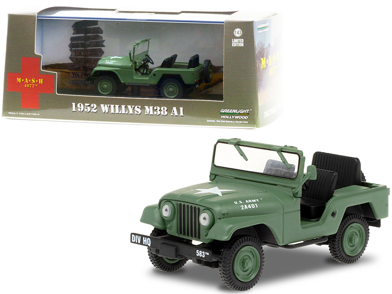 1952 Willys M38 A1 Army Green "MASH" (1972-1983) TV Series 1/43 Diecast Model Ca - $36.14