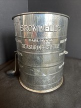 Vintage Bromwell&#39;s 3 Cup Flour Measuring Sifter Crank Handle, USA Great ... - £11.52 GBP