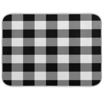 White And Black Buffalo Plaid Dish Drying Mat 16X18 For Kitchen Classic ... - £23.76 GBP