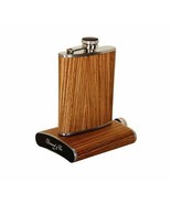 Bizard and Co. - The 6 oz Flask - Zebrawood - £114.02 GBP