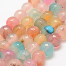 10 Dragon Vein Agate Gemstone Beads 10mm Natural Jewelry Making Supplies Mixed - £4.62 GBP