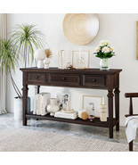 Classic Retro Style Console Table with Three Top Drawers and Open Style ... - £222.32 GBP