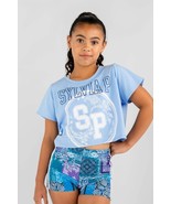 Sylvia P Legacy T-Shirt Girls Size 10 Open Back Twist SP Logo - $19.20