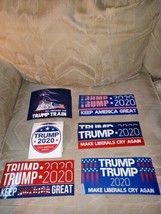 Lot Of 12 Donald Trump 2020 Stickers Decals Keep America Great Make Liberals Cry - £9.55 GBP