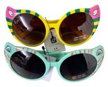Girls Kitty Cat Frame Sunglasses Plastic in Assorted Colors 2 Pair Lot NWTs - $9.88