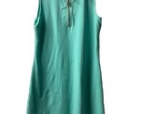 Spartina 449 Sleevless Tunic Shift Dress Womens Size Medium Green Stitch... - $22.72