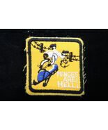 Fences Are Hell! Snowmobile Sew-On Vintage Embroidered Clothing Patch - $369.97 MXN