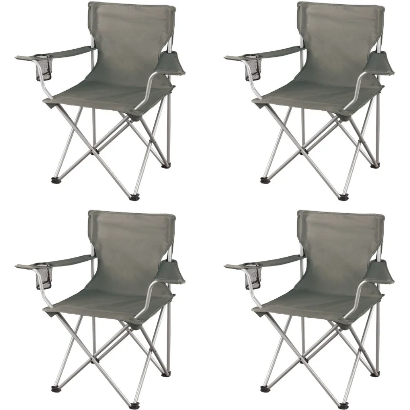 Ozark Trail Classic Folding Camp Chairs, with Mesh Cup Holder,Set of 4, 32.10 x - £52.03 GBP