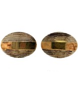 Vintage Signed Simmons Sterling 14k Oval Jazzy Pivot Toggle Men Cufflinks - $1,780.22 MXN