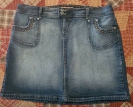 Paris Blues ~ Women&#39;s Size XL ~ Medium Wash ~ Cotton ~ 17&quot; Long Blue Jea... - $26.18