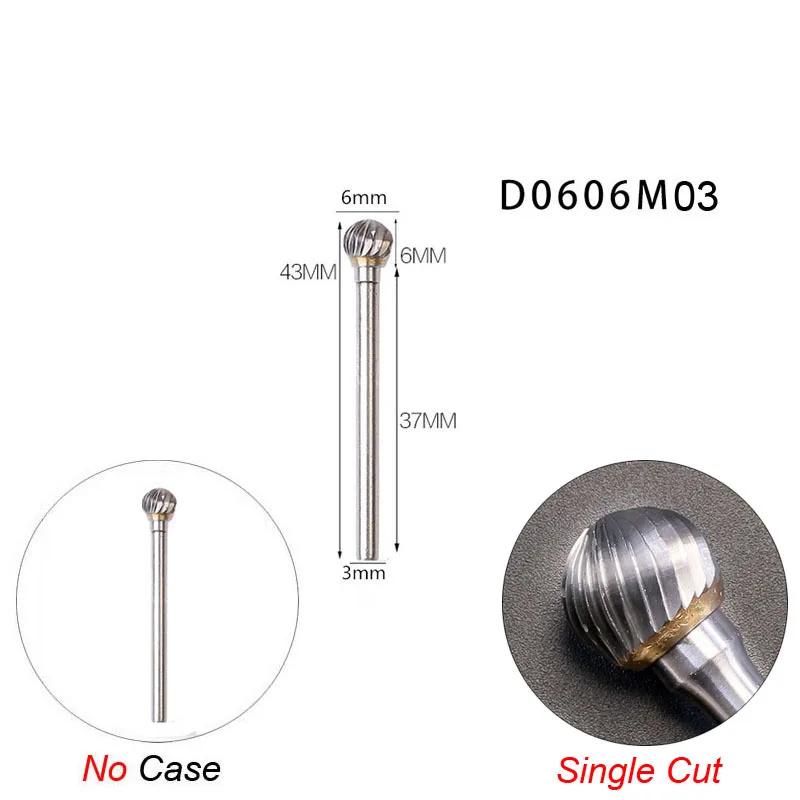 Ball Head Die Grinder Bits Carving Asive Tools Tungsten Rotary File Carb... - $3,042.59 MXN