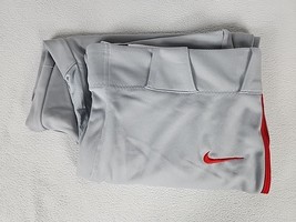 Nike Vapor Select 3/4 Length Red Piped Baseball Pants Men&#39;s XL Gray BQ90... - $35.00 CAD