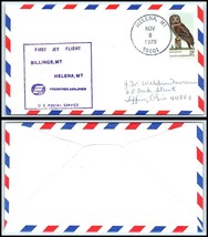 1979 US Cover - First Jet Flight, Frontier Air, Billings, MT to Helena, ... - £2.33 GBP