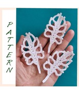 easy crochet openwork leaves pattern, motif crochet tutorial PDF, leaf p... - £9.43 GBP