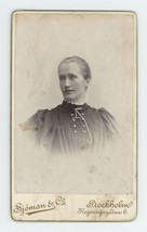 Antique CDV Circa 1870s Beautiful Young Woman in Dress Sjoman Stockholm Sweden - £7.46 GBP