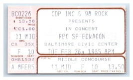 Reo Speedwagon Concerto Ticket Stub Febbraio 26 1985 Baltimore Del Maryland - £36.29 GBP