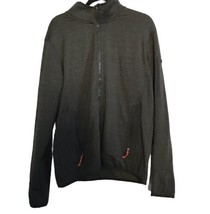 STOIC Mens Sweatshirt Gray Soft Shell Full Zip Mock Neck Jacket Zip Pock... - $18.23