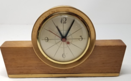 Duk-It McDonald Wood Clock Walnut Shelf Art Deco Buffalo Not Working - £21.99 GBP