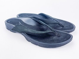 ABEO Alea Womens Thong Sandals 8.5 N Leather Orthidic Neutral Black Eva - £17.48 GBP