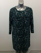 George Green Floral Dress Women’s Size XL  3/4 Sleeve Back Keyhole Polye... - $6.34
