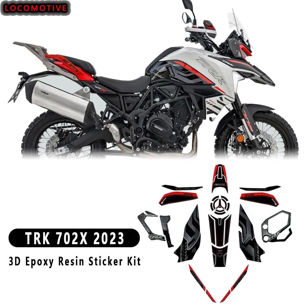 TRK702X 2023 Motorcycle Accessories 3D Gel Epoxy Resin Sticker Kit Tank Pad - £15.11 GBP+