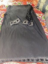 TIANA B Elegant Black Onyx Beaded Trim  Dress Size 16W - £13.98 GBP