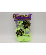 Super Stretch Spider Web Halloween Scary Party Prop Neon Green Glow Blac... - £6.30 GBP