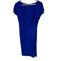 MSK Surplice Sheath Dress Women’s Color Beautiful Blue Size Medium - £25.85 GBP