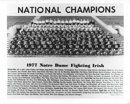 1977 Notre Dame Team 8X10 Photo Fighting Irish Picture Ncaa Football Champs - $4.94
