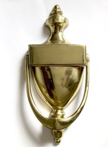 Solid Brass Door Knocker 10” X 4” Classic Vtg Heavy - £23.73 GBP