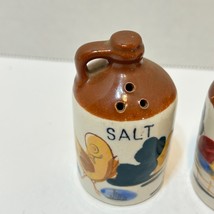 Vintage Hand Painted Farm House Whiskey Jug Salt and Pepper Shakers Japan Lot 2 - £8.48 GBP