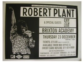 Robert Plant Poster Eurpoean Concert Led Zeppelin - $831.67 MXN