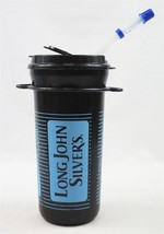 VINTAGE Long John Silver&#39;s Restaurant Coca Cola Blue Plastic Water Bottle LJS - £15.57 GBP