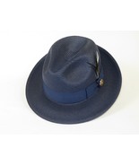 Men's Milani Straw Braided Fedora Hat Soft Crushable FDS-002 Solid Navy - €51,93 EUR Men's Milani Straw Braided Fedora Hat Soft Crushable FDS-002 Solid Navy - €51,93 EUR