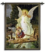 40x53 GUIDING ANGEL Religious Fine Art Tapestry Wall Hanging - £134.85 GBP