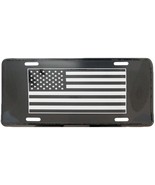 USA 50 Star Standard Flag Black White 6&quot;x12&quot; Aluminum License Plate - $6.67 CAD