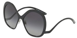 Dolce&amp;Gabbana Dg 2180 01/8G BLACK/GREY Gradient Lens Authentic Sunglasses 57-17 - £205.59 GBP