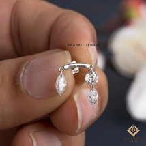 Margaret Floating Marquise and Round Diamond Drape Helix Threaded Piercing - $102.86 CAD