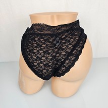 Flirtitude Sheer Black Lace Panties Hiphugger See Through Sexy L 7 NEW - $13.86