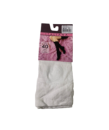 NEW ITALIANA White  Knee High Trouser Socks MICRO 40 - $12.16