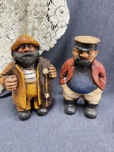 Pair Of 10 Inch Nautical Sailor Figures Sculpture Decor Resin - £9.32 GBP