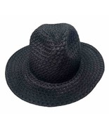 Men Women Straw Panama Hat Fedora Black Mesh Sun Cap Summer - £7.75 GBP