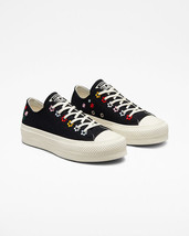Converse Chuck Taylor AS Floral Embroidery Platform, A02566F Multi Sizes Black/M - £80.14 GBP